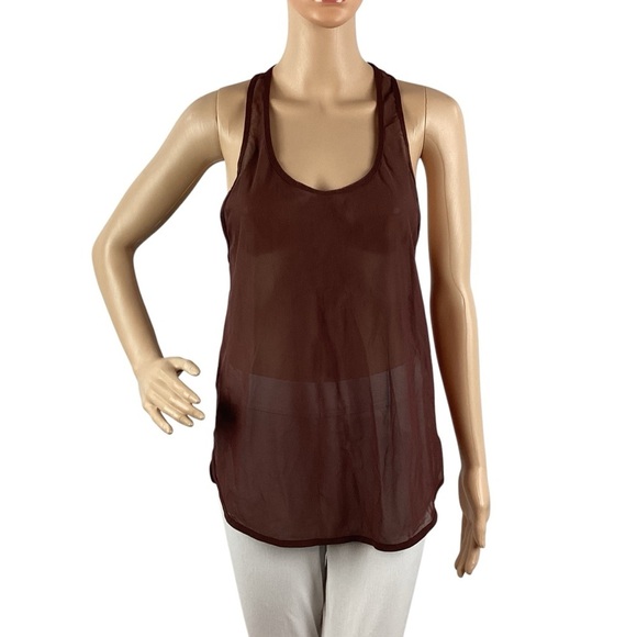 lululemon athletica Tops - Lululemon 105 F Bordeaux Drama Mesh Tank Top Size 4